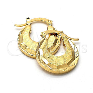 Argolla Pequeña 02.63.0480 Oro Laminado, Diamantado, Tono Dorado