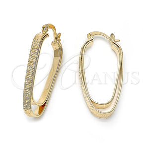 Argolla Mediana 5.153.044 Oro Laminado, Diseño de Llave Griega, Diamantado, Tono Dorado