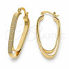 Argolla Mediana 5.153.044 Oro Laminado, Diseño de Llave Griega, Diamantado, Tono Dorado