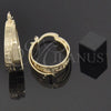 Argolla Pequeña 5.144.019 Oro Laminado, Diseño de Llave Griega, Diamantado, Tono Dorado