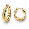Argolla Pequeña 5.144.019 Oro Laminado, Diseño de Llave Griega, Diamantado, Tono Dorado