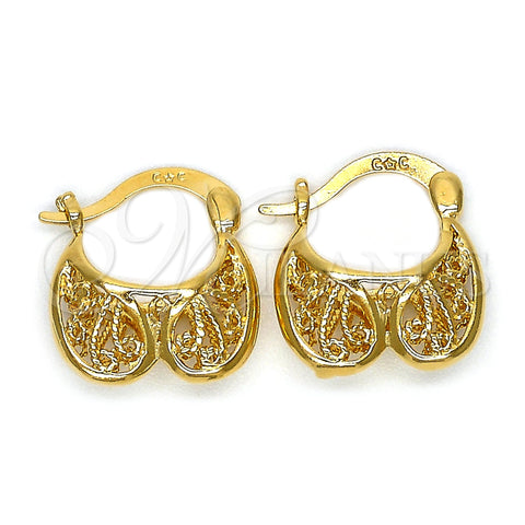 Argolla Pequeña 5.158.014 Oro Laminado, Diamantado, Tono Dorado