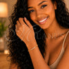 Pulsera Tennis 03.63.0218 Oro Laminado, con Blanca Zirconia Cubica, Pulido, Tono Dorado (05 MM Thickness, 7 Inches Length)