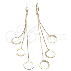 Arete Largo 02.63.0620 Oro Laminado, Pulido, Tono Dorado