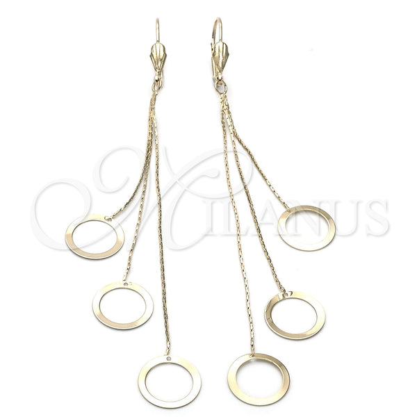 Arete Largo 02.63.0620 Oro Laminado, Pulido, Tono Dorado