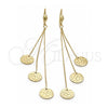 Arete Largo 02.63.0630 Oro Laminado, Pulido, Tono Dorado