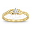 Anillo Multi Piedra 5.165.032.06 Oro Laminado, con Blanca Zirconia Cubica, Pulido, Tono Dorado (Size 6)