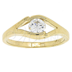 Anillo Multi Piedra 5.165.031.06 Oro Laminado, con Blanca Zirconia Cubica, Pulido, Tono Dorado (Size 6)