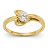 Anillo Multi Piedra 5.166.029.06 Oro Laminado, Diseño de Corazón, con Chanpan Oscuro Zirconia Cubica, Pulido, Tono Dorado (Size 6)