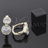 Argolla Huggie 5.130.023 Oro Laminado, con Blanca Zirconia Cubica, Pulido, Tono Dorado