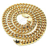 Gargantilla Basica 5.223.010.24 Oro Laminado, Diseño de Miami Cubana, Pulido, Tono Dorado (230 Gauge, 08 MM Thickness, 24 Inches Length)