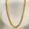 Gargantilla Basica 5.223.012.24 Oro Laminado, Diseño de Miami Cubana, Pulido, Tono Dorado (140 Gauge, 05 MM Thickness, 24 Inches Length)