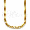 Gargantilla Basica 5.223.013.30 Oro Laminado, Diseño de Miami Cubana, Pulido, Tono Dorado (Calibre 120, Grosor 04 MM, 30 Pulgadas de Largo)