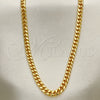 Gargantilla Basica 5.223.013.24 Oro Laminado, Diseño de Miami Cubana, Pulido, Tono Dorado (Calibre 120, Grosor 04 MM, 24 Pulgadas de Largo)