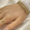 Pulsera Elegante 5.020.001 Oro Laminado, con Blanca Zirconia Cubica, Pulido, Tono Dorado (0.50 Gauge, 12 MM Thickness, 7 Inches Length)