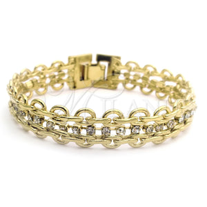 Pulsera Elegante 5.020.001 Oro Laminado, con Blanca Zirconia Cubica, Pulido, Tono Dorado (0.50 Gauge, 12 MM Thickness, 7 Inches Length)