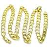 Gargantilla Basica 5.222.002.20 Oro Laminado, Diseño de Cubana, Pulido, Tono Dorado (180 Gauge, 07 MM Thickness, 20 Inches Length)