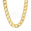 Gargantilla Basica 5.222.001.20 Oro Laminado, Diseño de Cubana, Pulido, Tono Dorado (200 Gauge, 08 MM Thickness, 20 Inches Length)