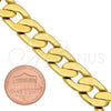 Gargantilla Basica 5.222.001.20 Oro Laminado, Diseño de Cubana, Pulido, Tono Dorado (200 Gauge, 08 MM Thickness, 20 Inches Length)