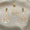 Juego de Arete y Dije de Adulto 5.044.004 Oro Laminado, Pulido, Tres Tonos