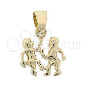 Dije Elegante 5.181.039 Oro Laminado, Diseño de Niñita Pequeña, Pulido, Tono Dorado
