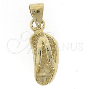 Dije Elegante 5.183.050 Oro Laminado, Diseño de Zapato, Diamantado, Tono Dorado