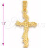 Dije Religioso 5.191.018 Oro Laminado, Diseño de Bufalo, Pulido, Tono Dorado