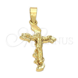 Dije Religioso 5.191.018 Oro Laminado, Diseño de Bufalo, Pulido, Tono Dorado
