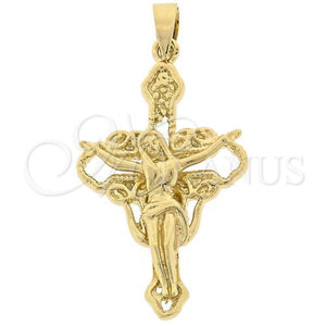 Dije Religioso 5.190.017 Oro Laminado, Diseño de Bufalo, Pulido, Tono Dorado