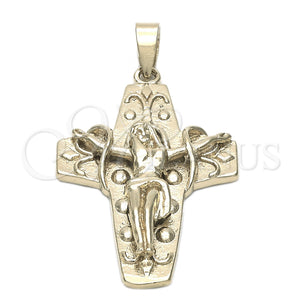Dije Religioso 5.188.005 Oro Laminado, Diseño de Bufalo, Diamantado, Tono Dorado