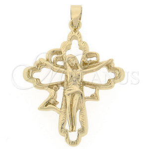 Dije Religioso 5.189.016 Oro Laminado, Diseño de Mariposa, Pulido, Tono Dorado
