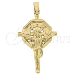Dije Religioso 5.188.020 Oro Laminado, Diseño de Bufalo, Pulido, Tono Dorado