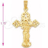 Dije Religioso 5.189.027 Oro Laminado, Diseño de Bufalo, Pulido, Tono Dorado