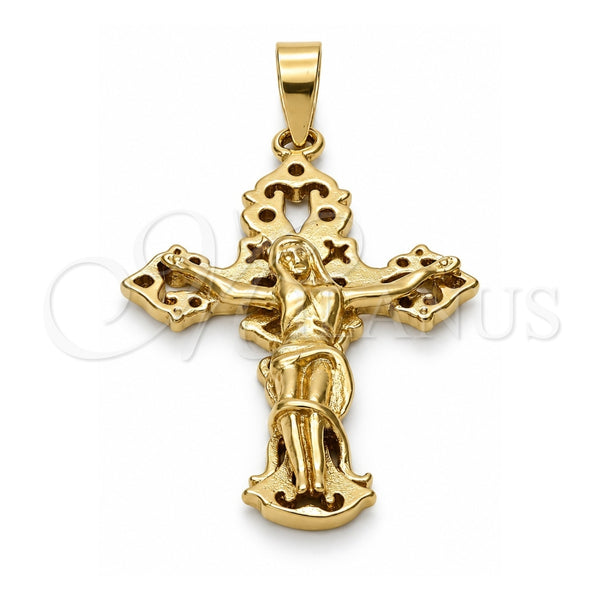 Dije Religioso 5.189.027 Oro Laminado, Diseño de Bufalo, Pulido, Tono Dorado