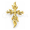 Dije Religioso 5.189.004 Oro Laminado, Diseño de Cruz, Pulido, Tono Dorado