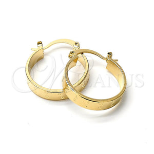 Argolla Pequeña 5.153.011.1 Oro Laminado, Diamantado, Tono Dorado