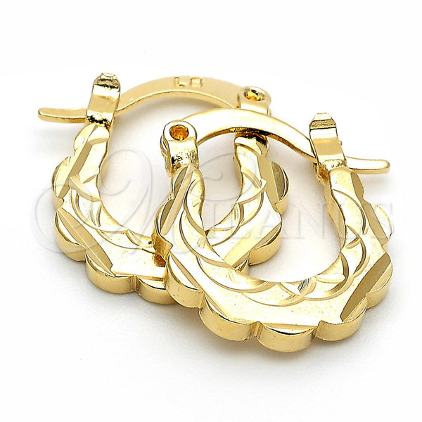 Argolla Pequeña 5.159.059 Oro Laminado, Diamantado, Tono Dorado