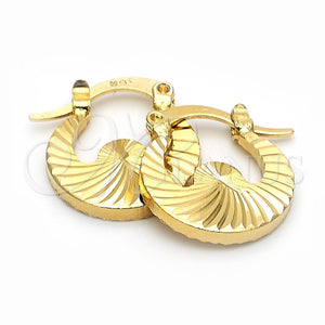 Argolla Pequeña 5.157.017 Oro Laminado, Diseño de Bufalo, Diamantado, Tono Dorado