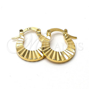 Argolla Pequeña 02.63.0937 Oro Laminado, Diamantado, Tono Dorado
