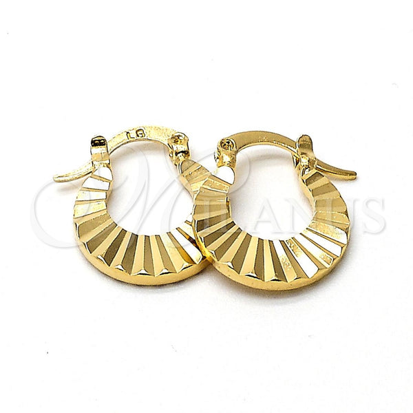 Argolla Pequeña 02.63.0937 Oro Laminado, Diamantado, Tono Dorado