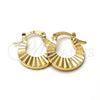 Argolla Pequeña 02.63.0937 Oro Laminado, Diamantado, Tono Dorado