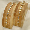 Pulsera Elegante 5.029.011 Oro Laminado, con Blanca Zirconia Cubica, Pulido, Tono Dorado (06 MM Thickness, 7 Inches Length)
