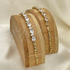 Pulsera Elegante 5.027.001 Oro Laminado, con Blanca Zirconia Cubica, Pulido, Tono Dorado (07 MM Thickness, 8 Inches Length)