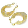 Argolla Pequeña 5.147.035.20 Oro Laminado, Diseño de Torcido, Diamantado, Tono Dorado