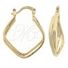 Argolla Pequeña 5.159.010 Oro Laminado, Diseño de Torcido, Diamantado, Tono Dorado