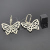 Arete Colgante 5.106.011 Oro Laminado, Diseño de Mariposa, Diamantado, Tono Dorado