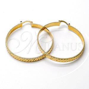 Argolla Mediana 5.152.013 Oro Laminado, Diamantado, Tono Dorado