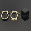 Argolla Pequeña 02.63.1036 Oro Laminado, Pulido, Tono Dorado