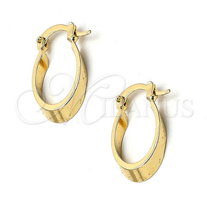 Argolla Pequeña 02.63.1036 Oro Laminado, Pulido, Tono Dorado