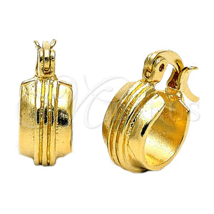 Argolla Pequeña 02.63.1074 Oro Laminado, Diamantado, Tono Dorado